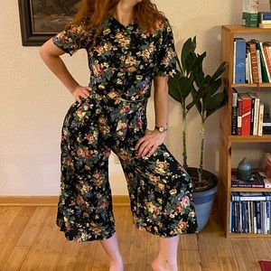 Vintage 80s Matching Floral Set
